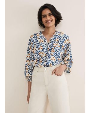 Phase Eight Poppy Floral Blouse - Blue