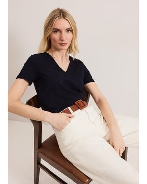 Phase Eight Elspeth V Neck Top - Blue