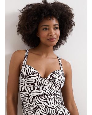 Phase Eight Rio Leaf Print Tankini Top - Pink