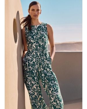 Phase Eight Marta Sleeveless Wide Leg Jumpsuit - Green