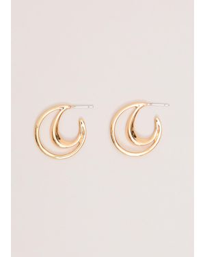 Phase Eight Double Hoop Earrings - Natural