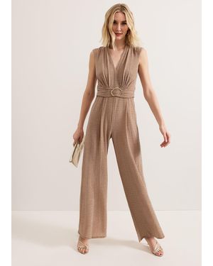 Phase Eight Brea Diamonte Jumpsuit - Natural