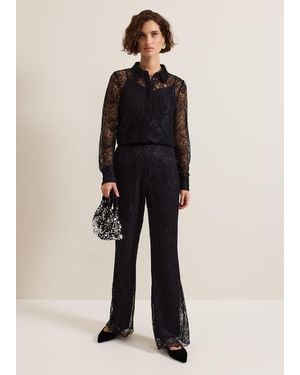 Phase Eight Livana Lace Trouser - Black