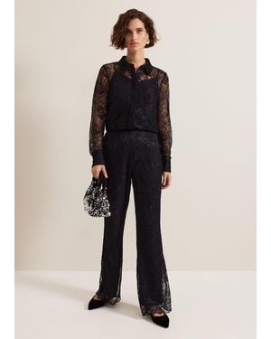 Phase Eight 's Livana Lace Trouser - Black