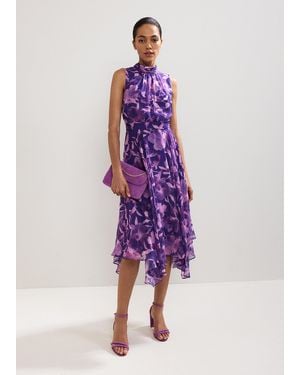 Phase Eight Lucinda Floral Print Dress - Purple