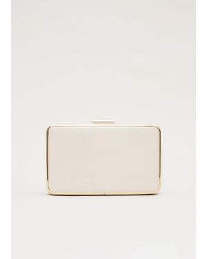 Phase Eight Patent Box Clutch - Natural