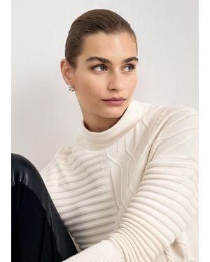 Phase Eight Zinnia Cable Knit Jumper - Natural