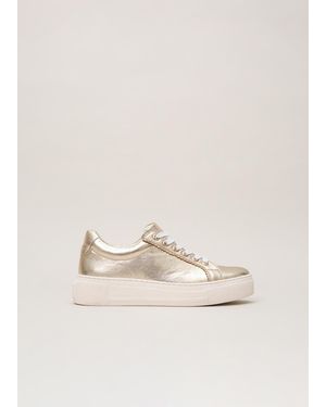 Phase Eight Metallic Trainer - Natural
