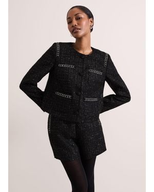 Phase Eight Ripley Lurex Jacket - Black