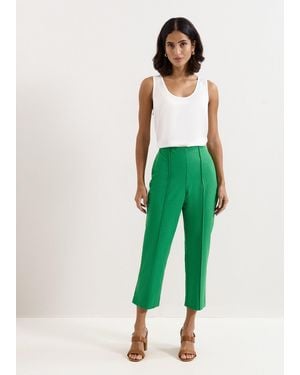 Phase Eight Miah Cropped Slim Trousers - Green
