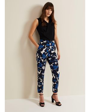 Phase Eight Caddie Floral Suit Trousers - Blue