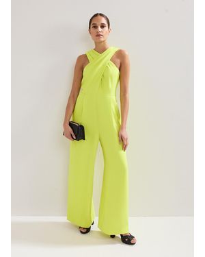 Phase Eight Giorgia Cross Neck Wide Leg Jumpsuit - Yellow