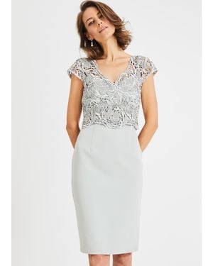 Phase Eight Ellise Lace Bodice Dress - White