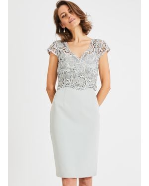 Phase Eight Ellise Lace Bodice Dress - White