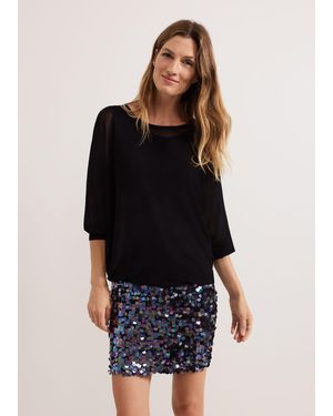 Phase Eight Becca Sequin Knit Dress - Black