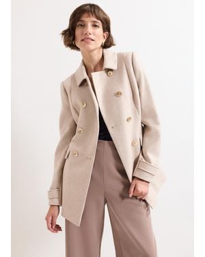 Phase Eight Aurelie Wool Peacoat - Natural