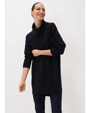 Phase Eight Cecilia Cowl Neck Jumper Dress - Blue