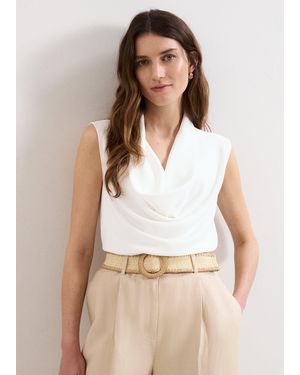 Phase Eight Ella Sleeveless Cowl Neck Top - Natural
