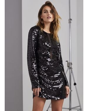 Phase Eight Nelle Sequin Dress - Black