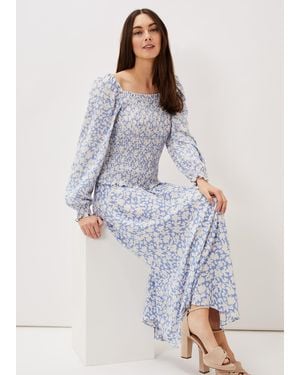 Phase Eight Phillipa Floral Print Co-Ord Skirt - Blue