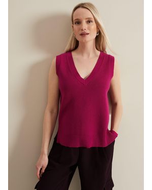 Phase Eight Marianna V Neck Tank - Red