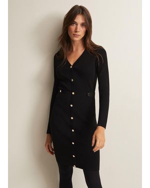 Phase Eight Kinza Knitted Mini Dress - Black