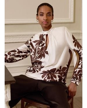 Phase Eight Hattie Satin Blouse - Brown
