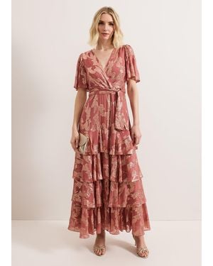 Phase Eight Elanie Shimmer Maxi Dress - White