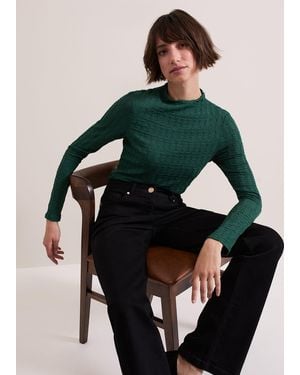 Phase Eight Haylee Sleeveless Texture Top - Green