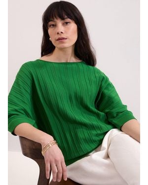 Phase Eight Cristine Rib Knit Jumper - Green