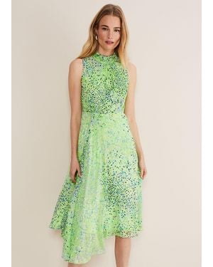 Phase Eight Sophie Ditsy Midi Dress - Green