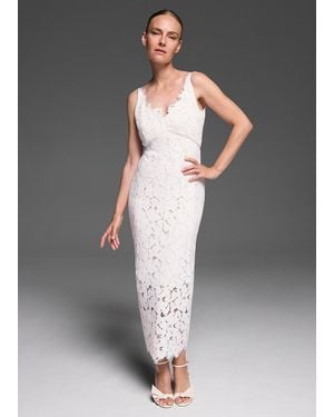 Phase Eight Gracie Lace Midi Dress - Grey