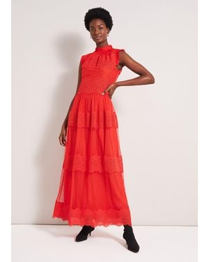 Phase Eight Darcie Lace Maxi Dress - Red