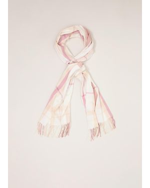 Phase Eight Checked Scarf - Natural