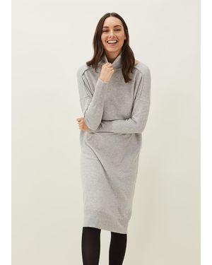 Phase Eight Eveleen Midi Knit Dress - Grey