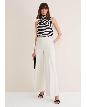 Phase Eight Celyn Wide Leg Trousers - Natural