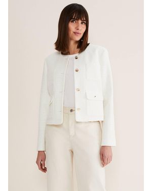 Phase Eight Ripley Tweed Jacket - Natural