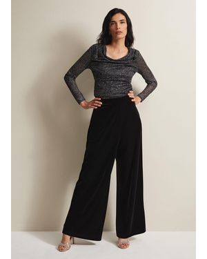 Phase Eight Florentine Velvet Co-Ord Trousers - Black