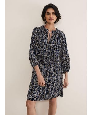 Phase Eight Phillipa Floral Swing Dress - Blue