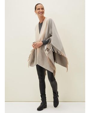 Phase Eight Stefana Colourblock Cape - Natural