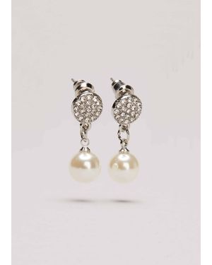 Phase Eight Parma Pearl And Crystal Earrings - Metallic