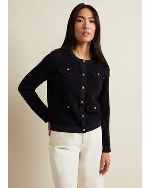 Phase Eight Libby Knitted Jacket - Black