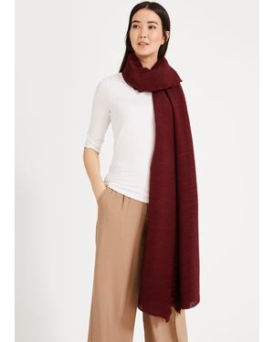 Phase Eight Liza Pleated Scarf - Red