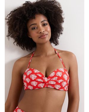 Phase Eight Shell Print Bikini Top - Red