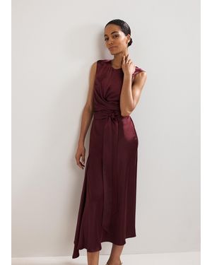 Phase Eight Felicity Satin Midi Dress - Purple
