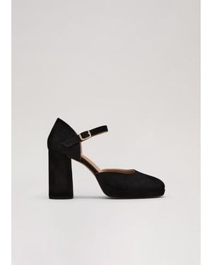 Phase Eight Suede Closed Toe Platform - White