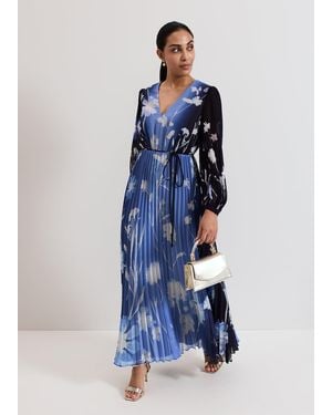 Phase Eight Petite Annie Floral Ombre Print Maxi Dress - Blue