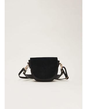 Phase Eight Suede Cross Body Bag - Black