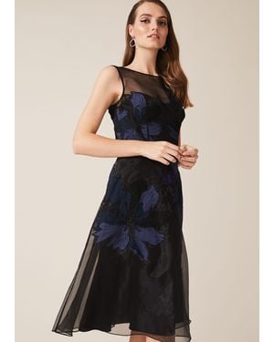Phase Eight Barbara Applique Floral Dress - Black