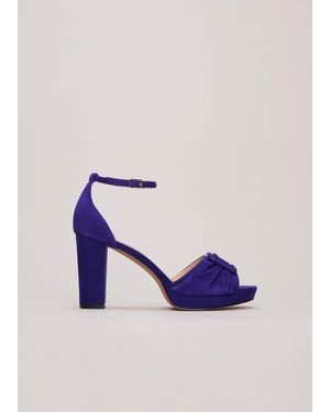 Phase Eight Suede Platform Heels - Blue